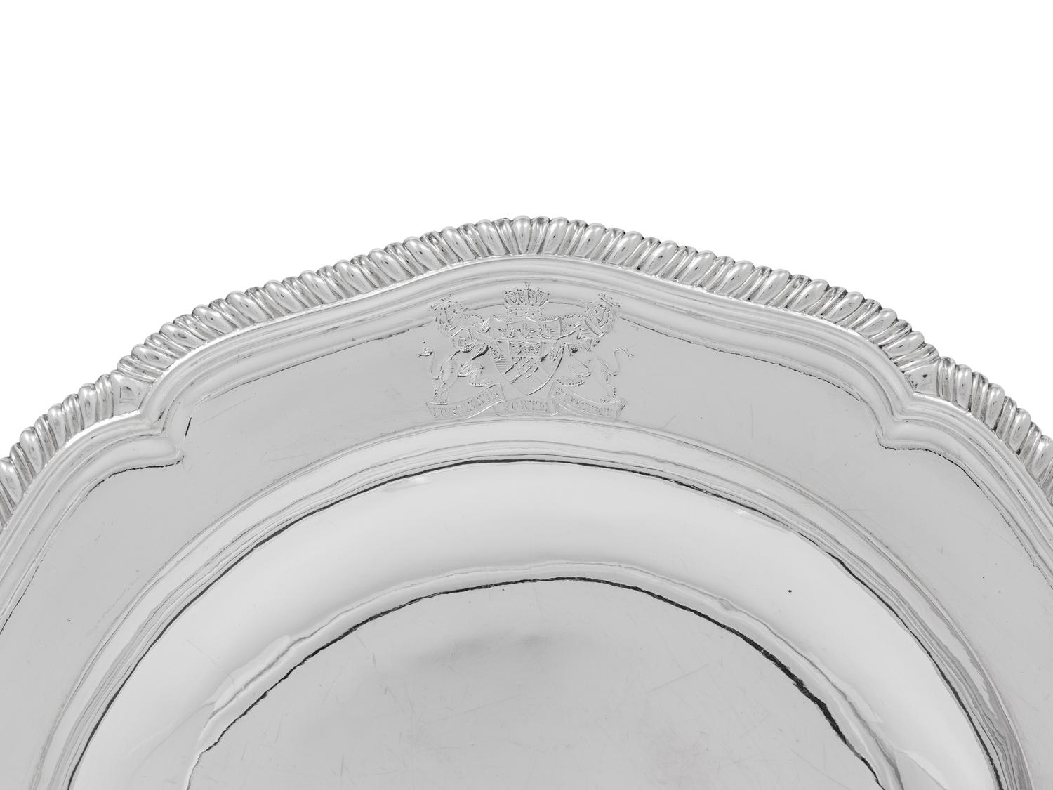 A Pair of George III Silver Soup Plates