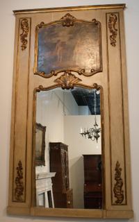 A Louis XVI Style Painted Trumeau