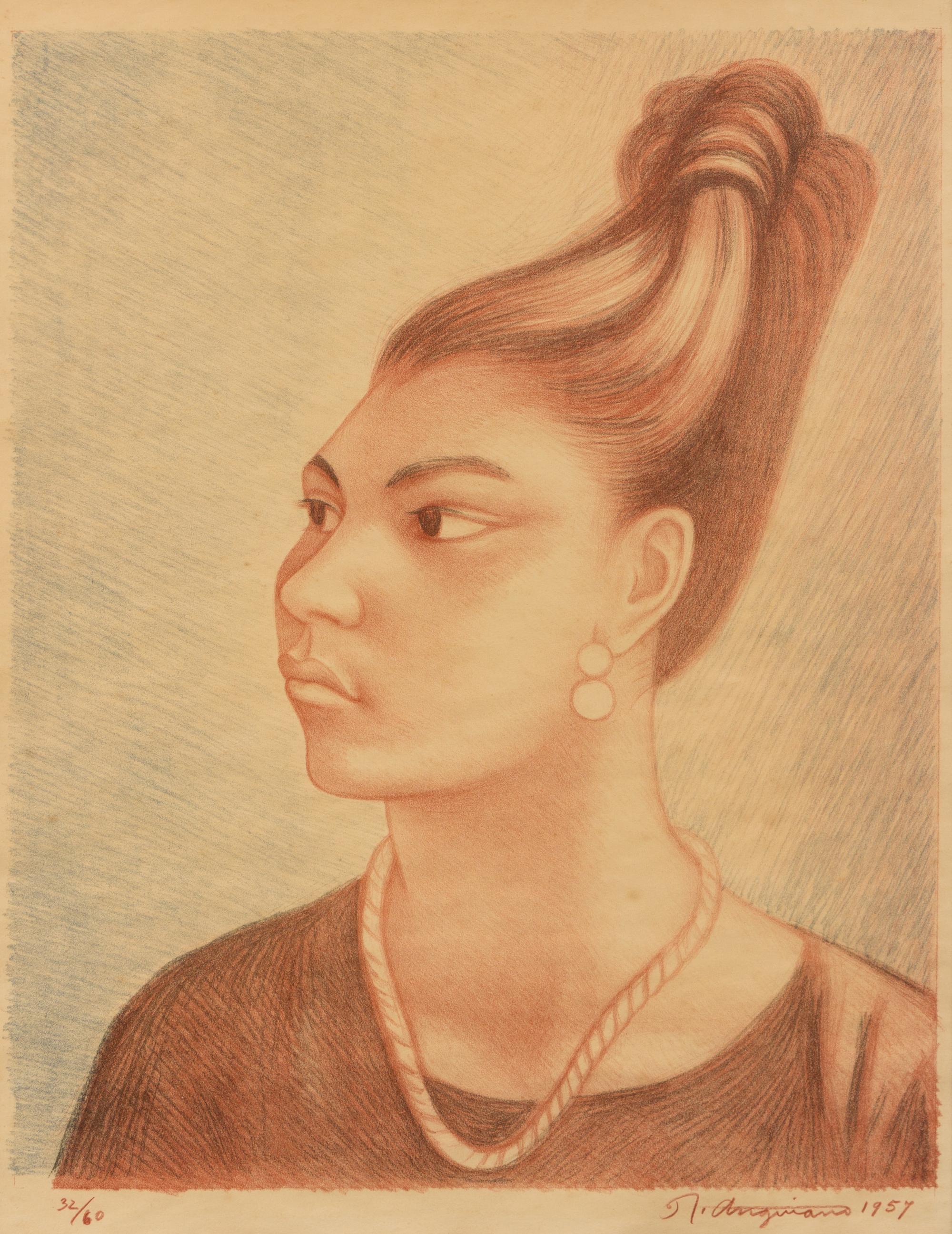 Raul Anguiano, (Mexican, 1915–2006), Untitled (mujer de profil), 1957