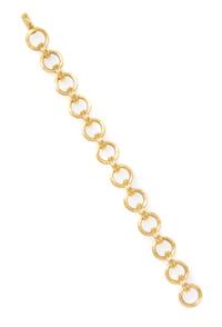 A 14 Karat Yellow Gold Link Bracelet, Circa 1960's, 21.60 dwts.