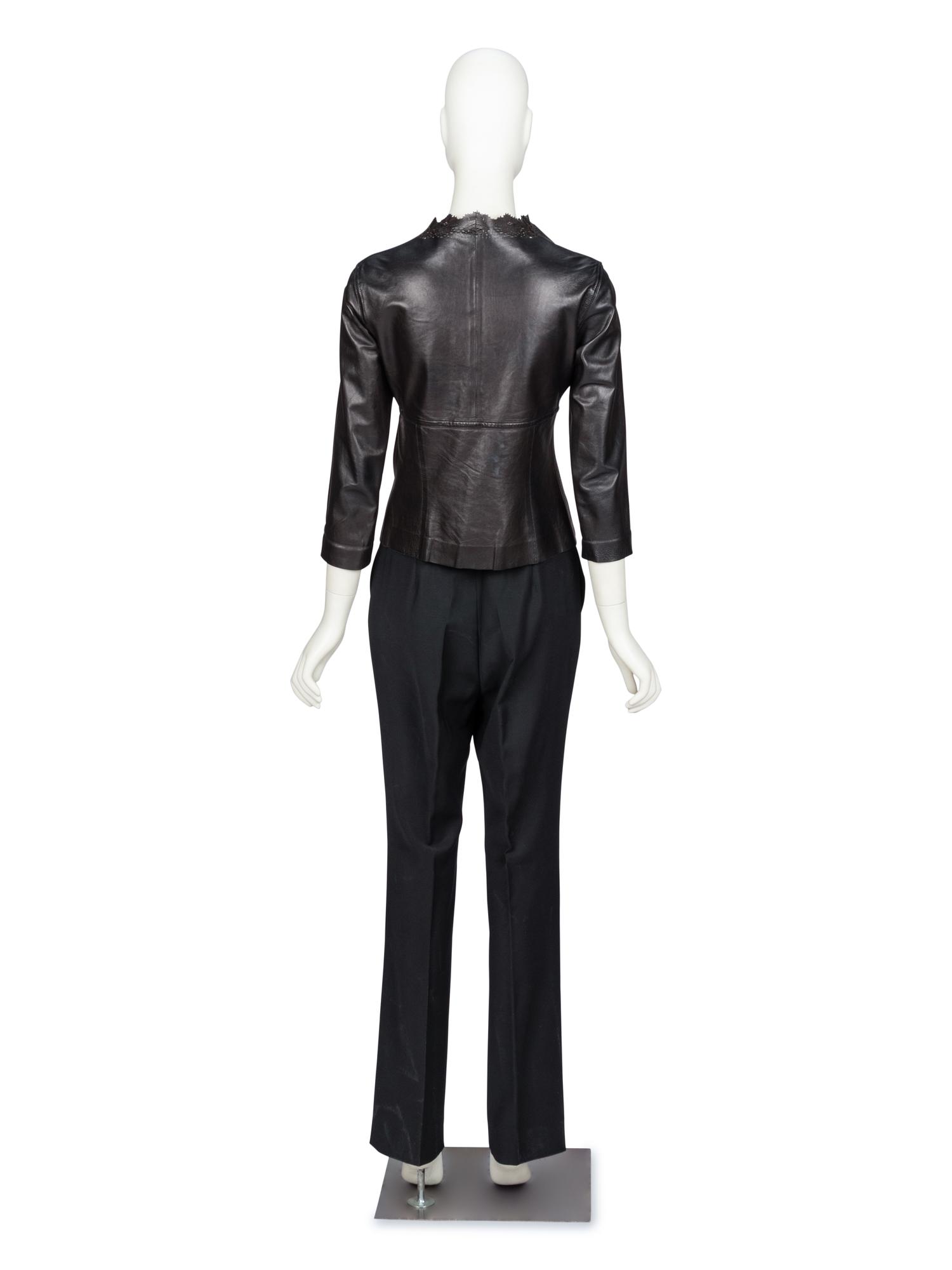 Tom Ford for Gucci, Leather Top & Wool Pants