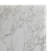 A Contemporary Iron and Carrara Marble Dining Table