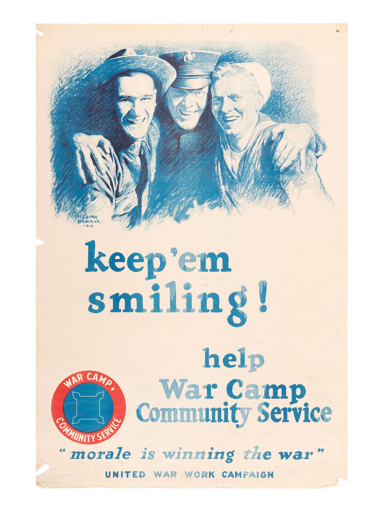 [WORLD WAR I]. A group of 9 posters advertising the United War Work Campaign of 1918, comprising: