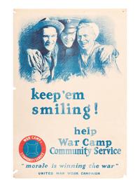 [WORLD WAR I]. A group of 9 posters advertising the United War Work Campaign of 1918, comprising:
