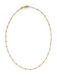 YELLOW GOLD AND DIAMOND STATION NECKLACE
