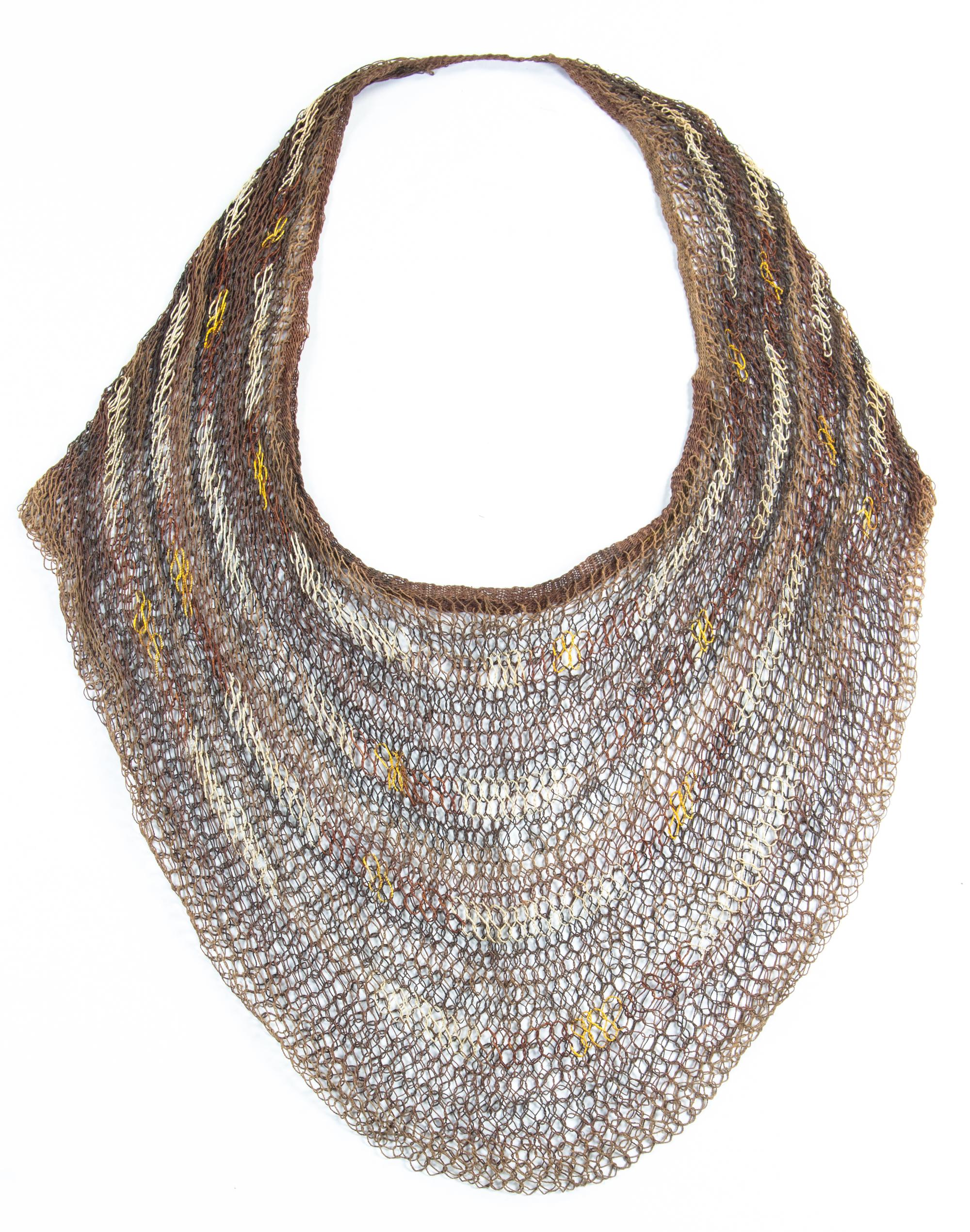 An Indonesian Dani Orchid Fiber and Billum Bag Approximate width 27 1/2 inches. — WAMENA VALLEY