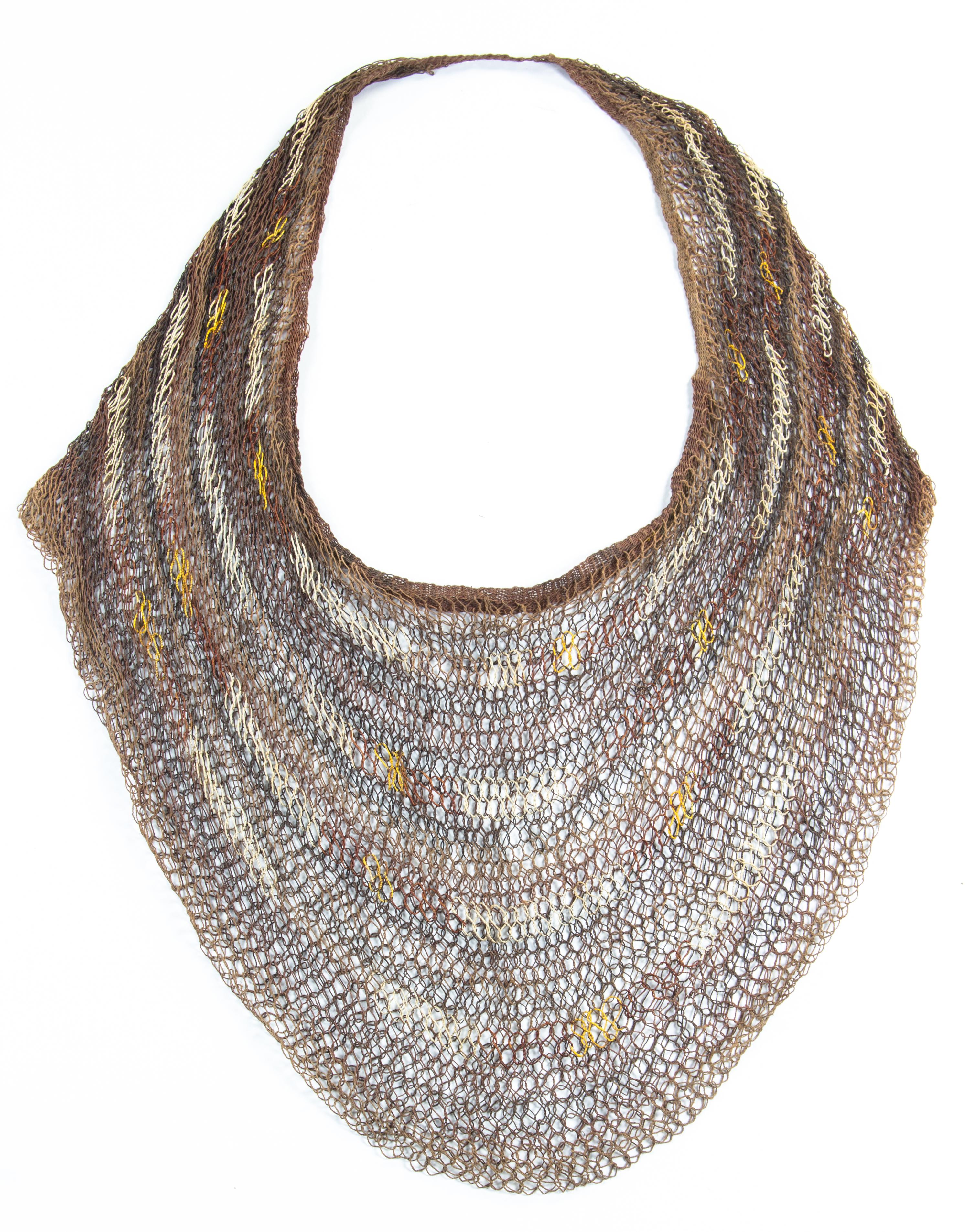 An Indonesian Dani Orchid Fiber and Billum Bag Approximate width 27 1/2 inches. — WAMENA VALLEY
