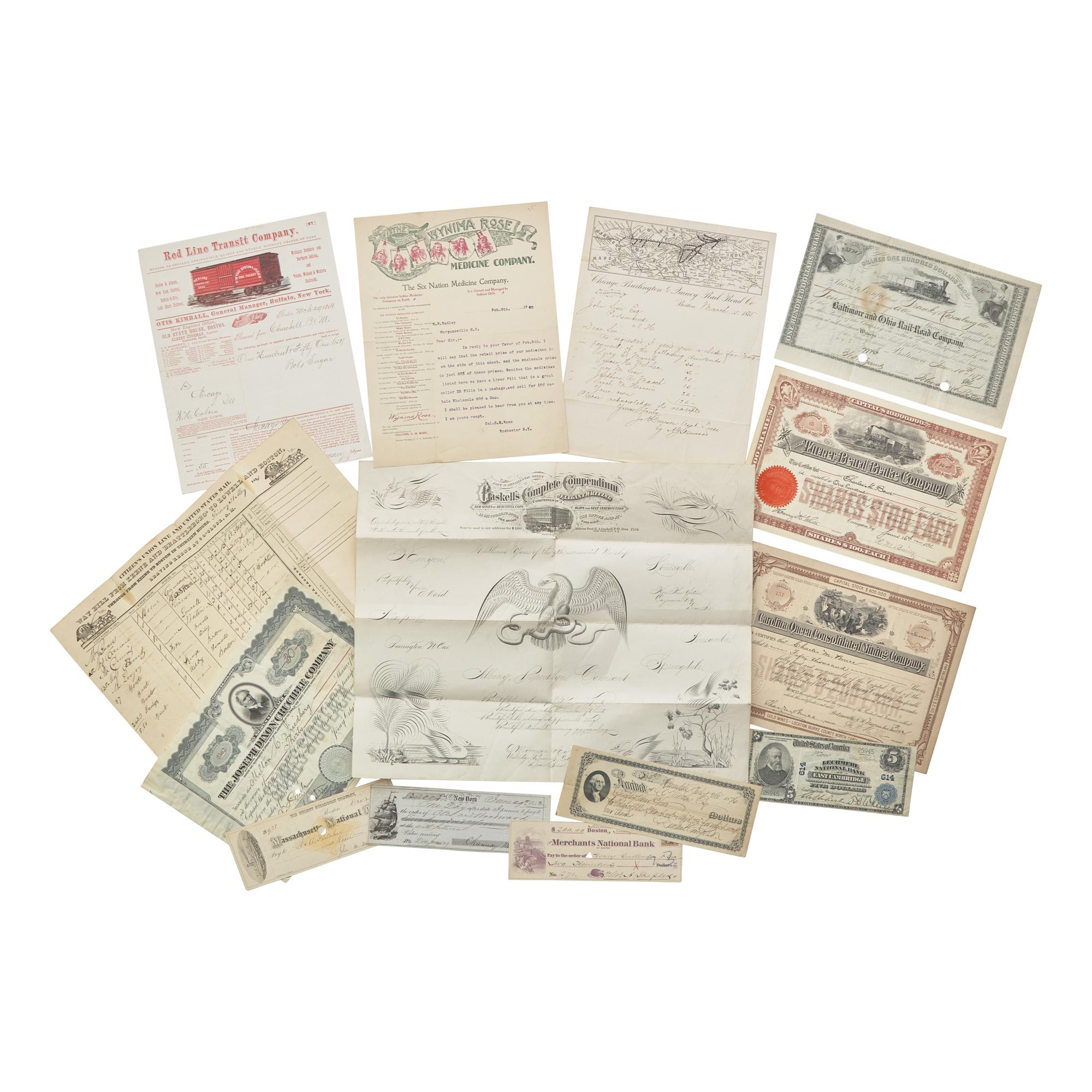 [Americana] Large collection related to writing, penmanship, and graphics, ca. 18th-21st centuries