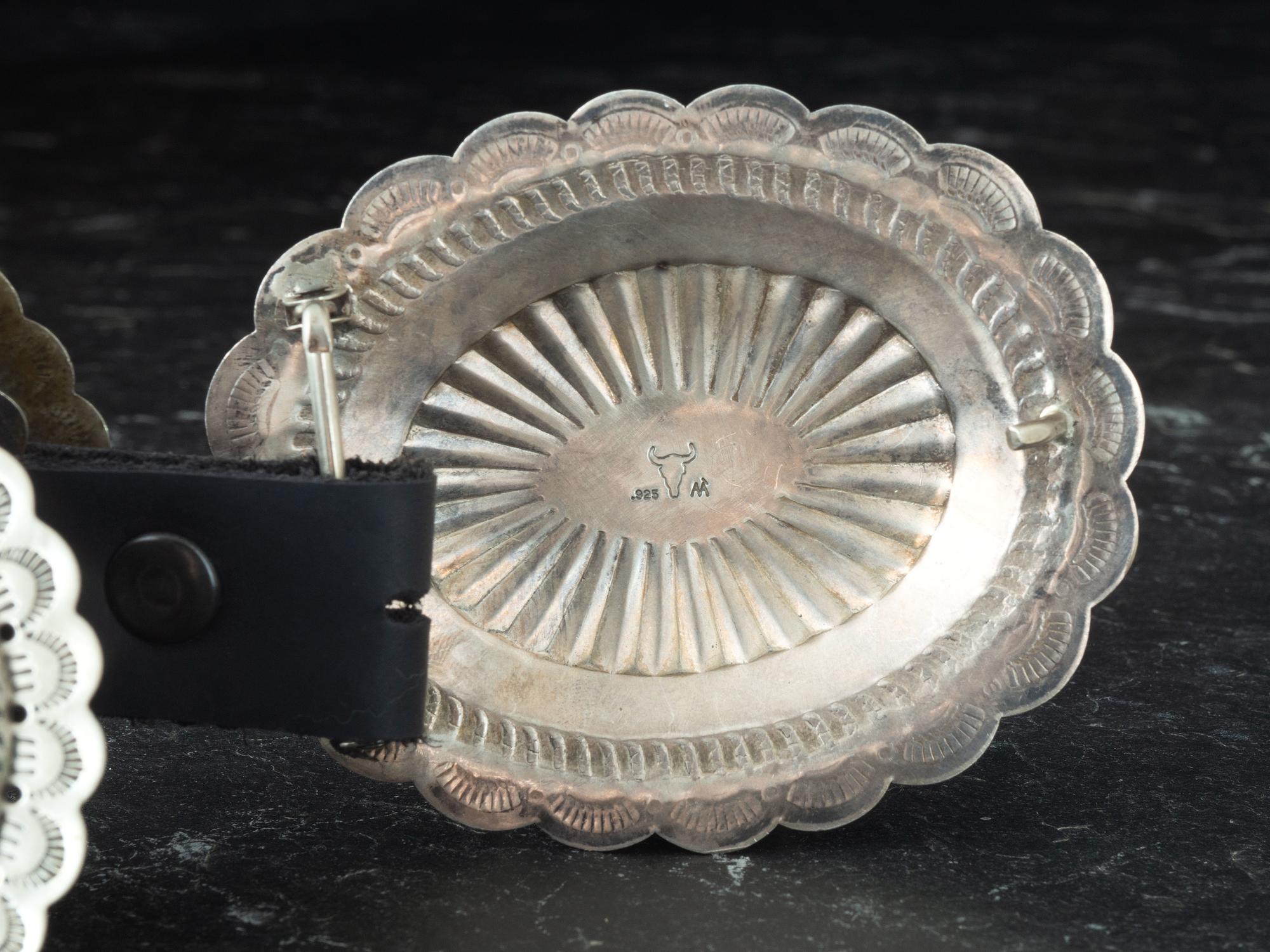 Navajo Silver and Turquoise Concha Belt