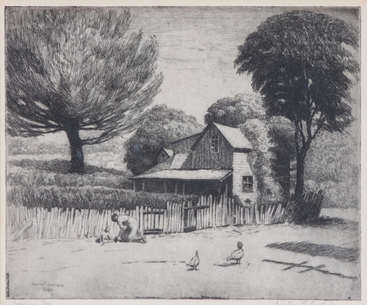 Gustav Goetsch, (American, 1877-1969), Sunny Day, 1948