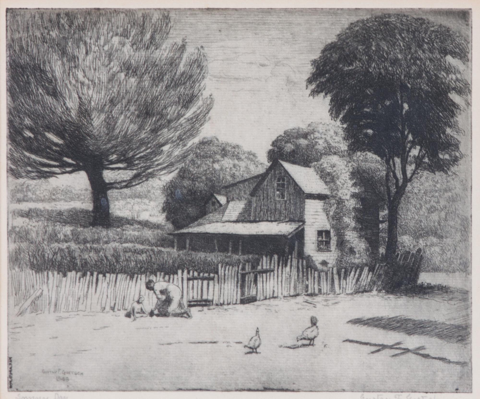 Gustav Goetsch, (American, 1877-1969), Sunny Day, 1948