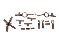 A Set of Iron and Silver Niello Bronze Horse Harness Fittings
