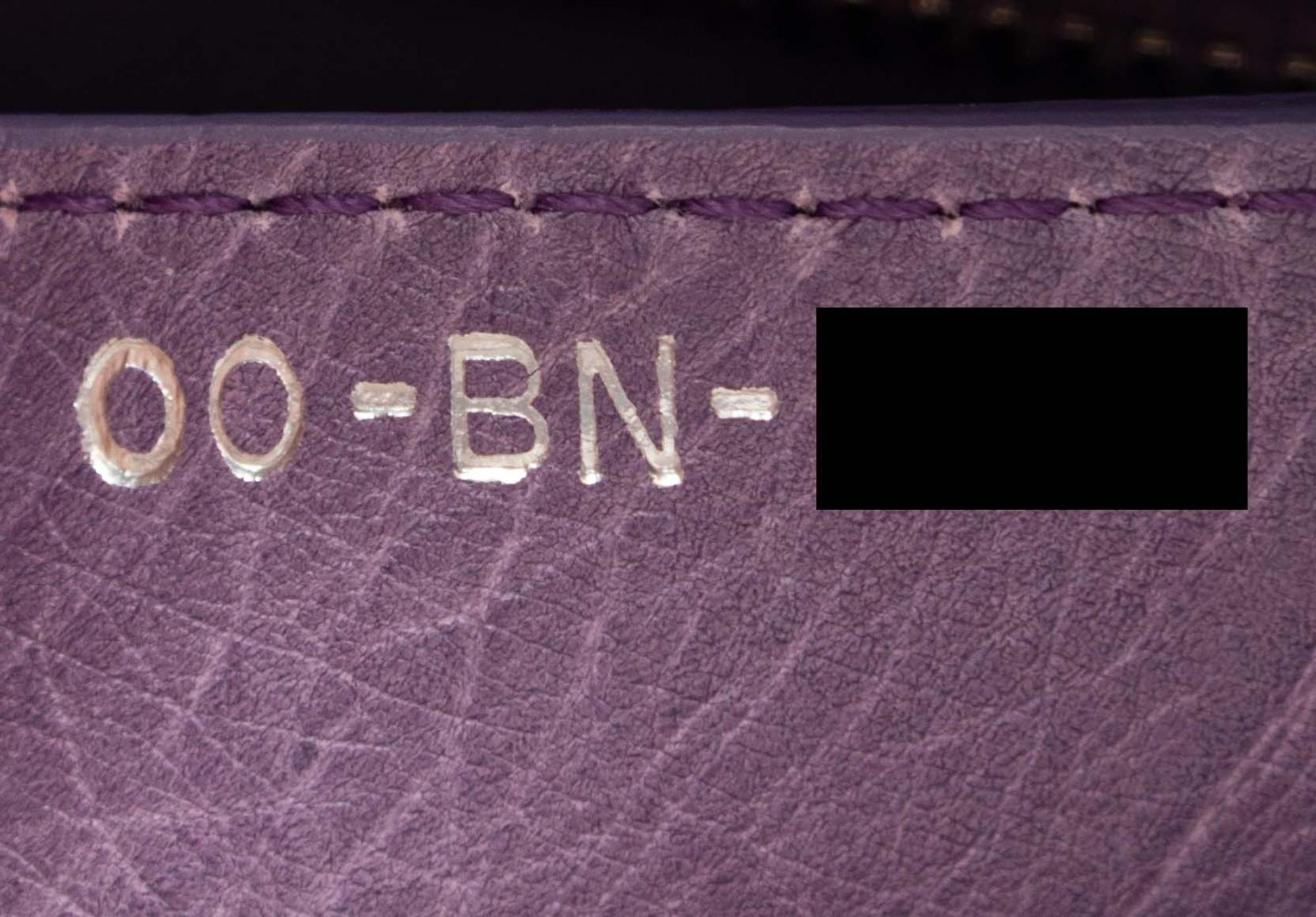 Christian Dior Purple Ostrich Medium Lady Dior Bag, 2011