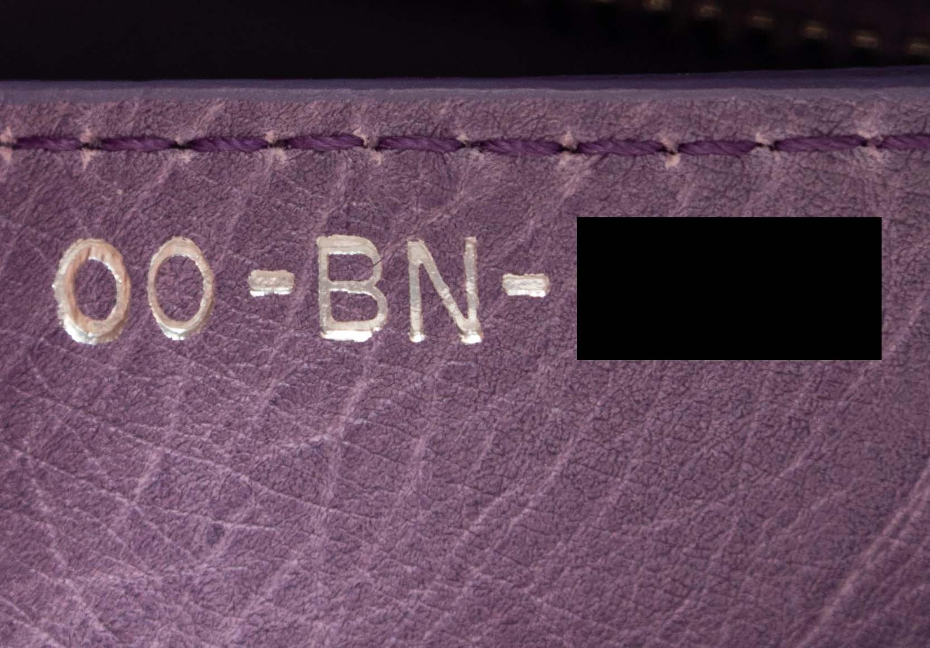 Christian Dior Purple Ostrich Medium Lady Dior Bag, 2011