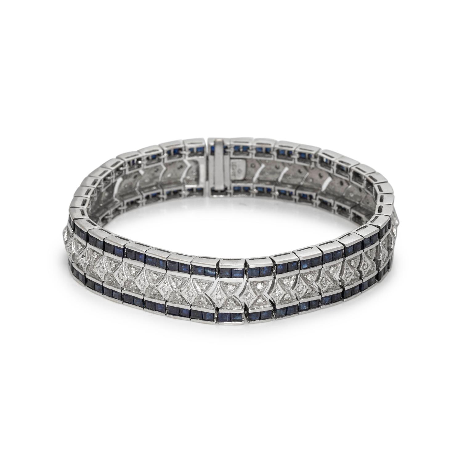 SAPPHIRE AND DIAMOND BRACELET