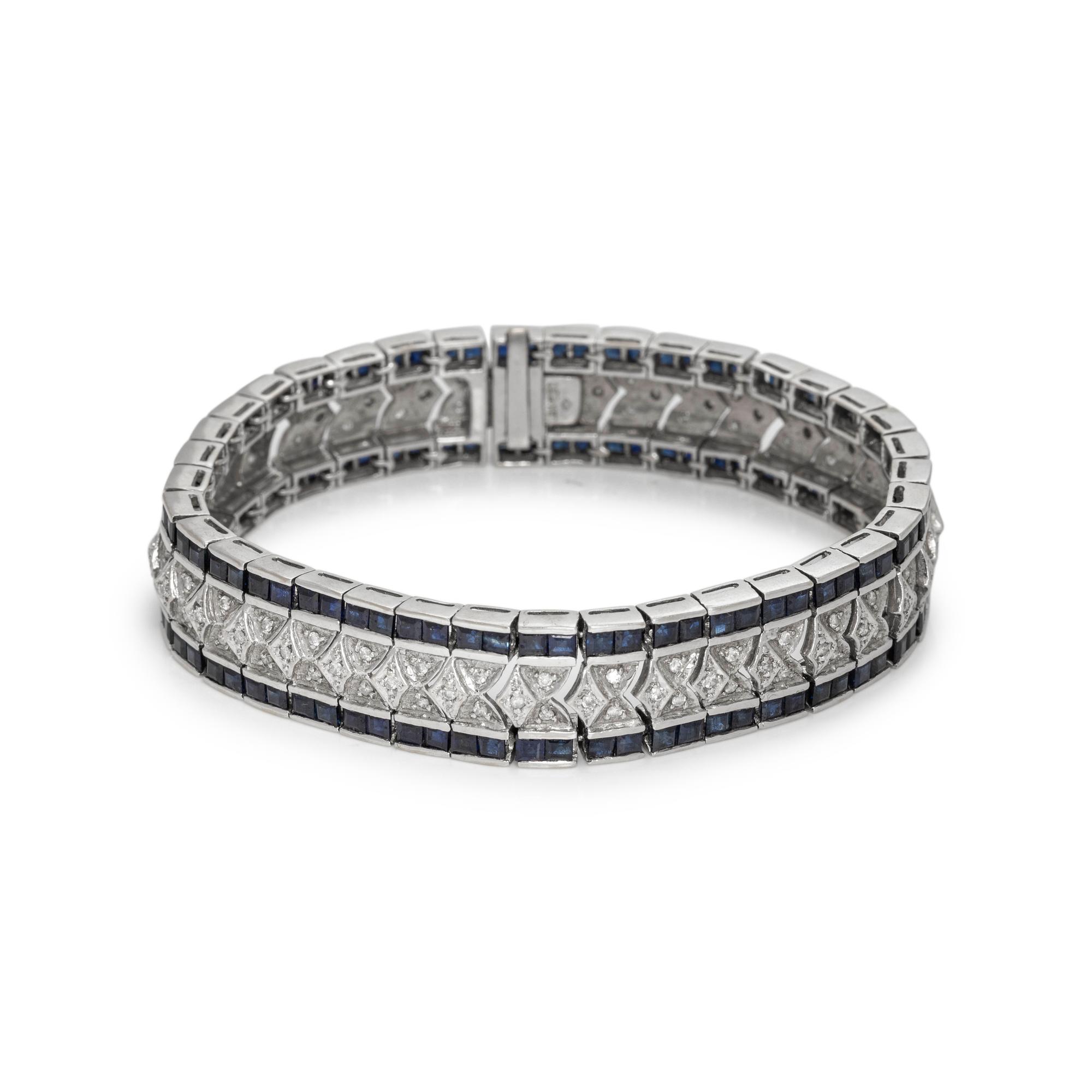 SAPPHIRE AND DIAMOND BRACELET