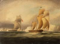 Frigates Engaged in Battle