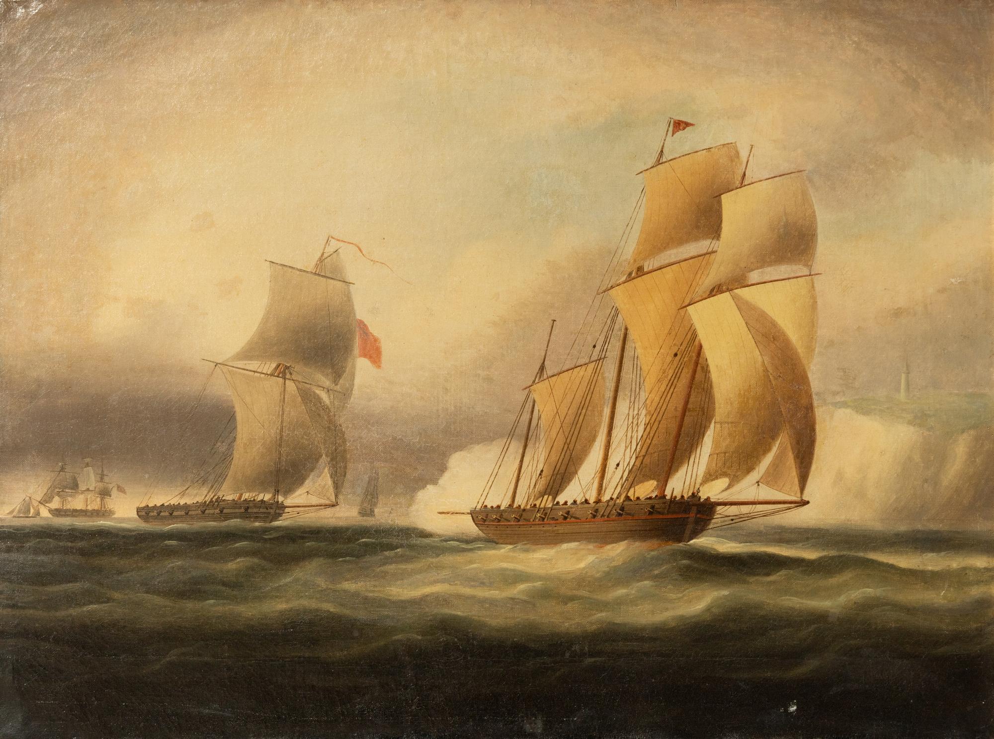 Frigates Engaged in Battle