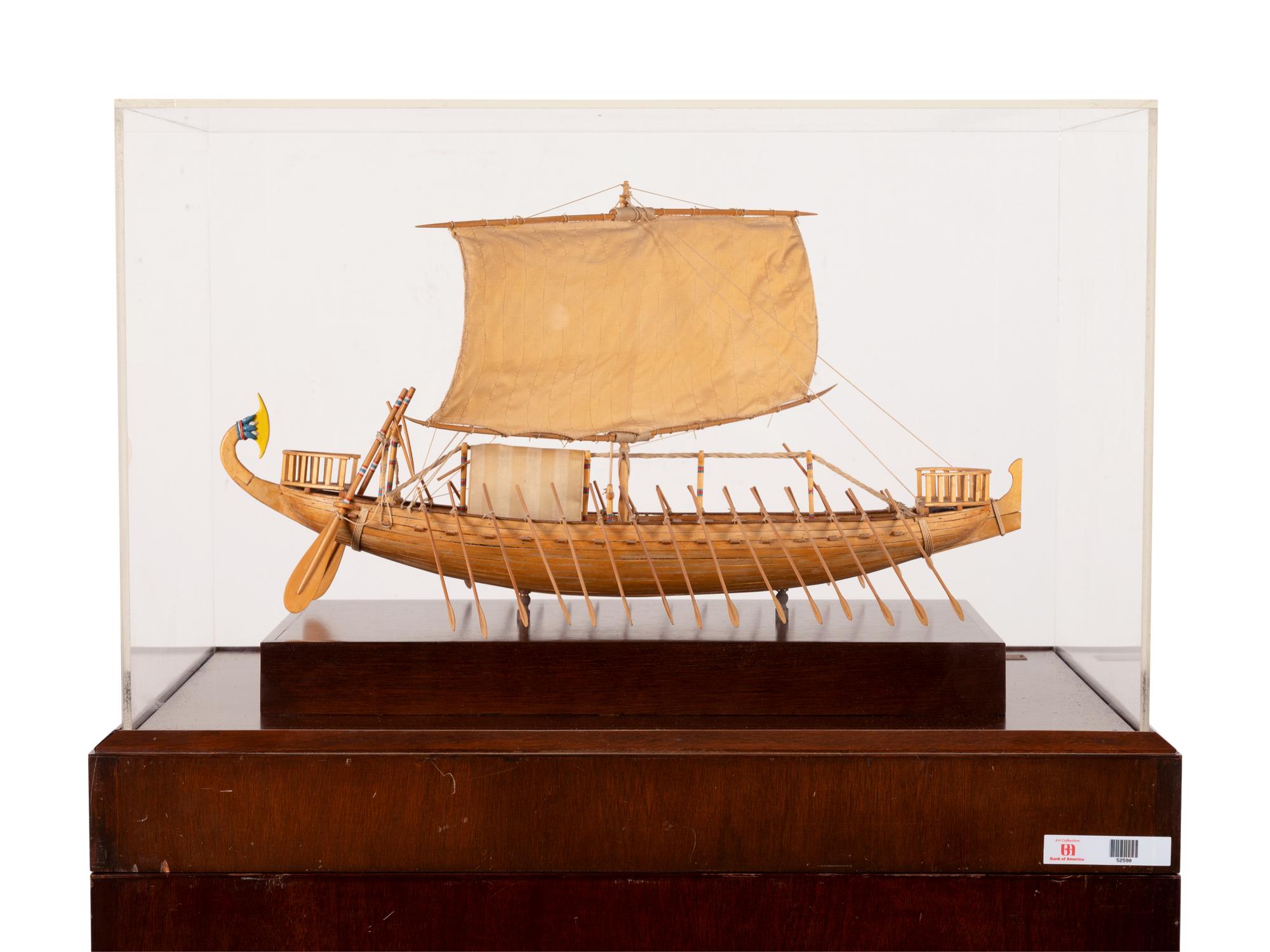 A Cased Model of Queen Hatshepsut Ship