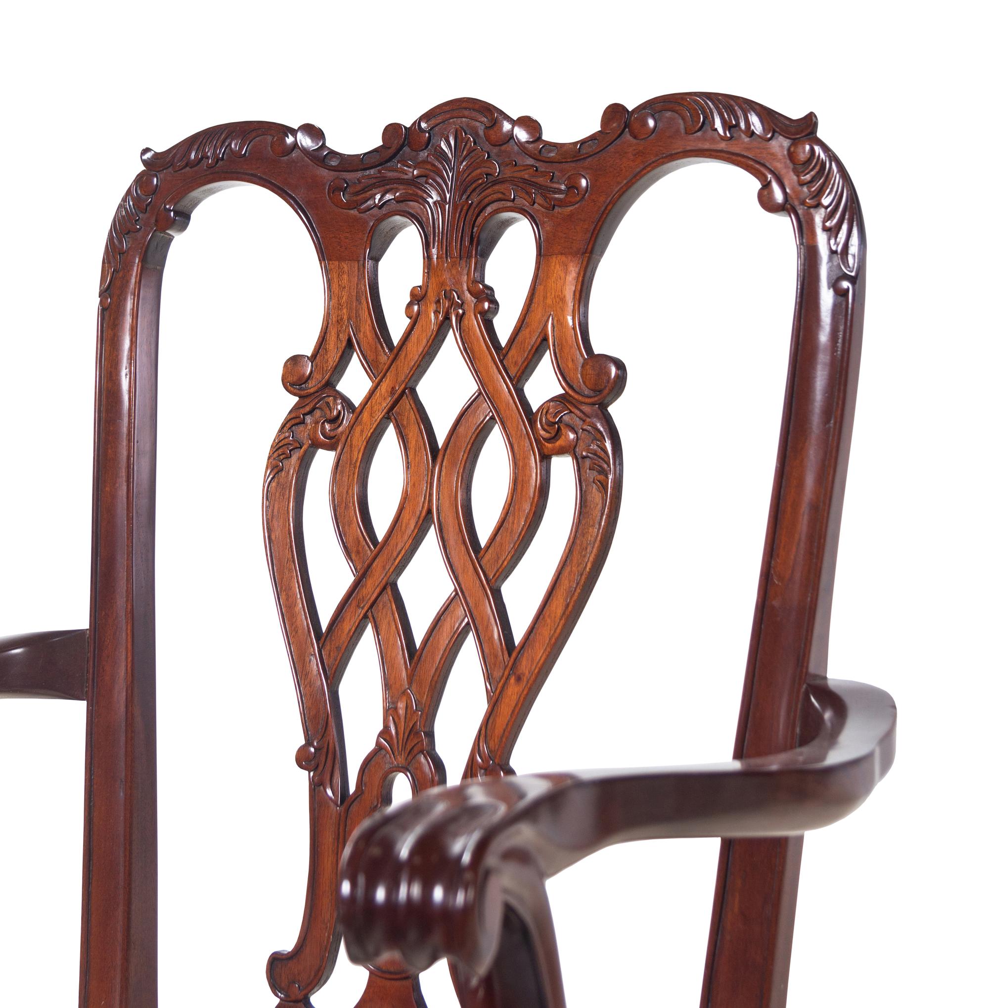 A Set of Ten George III Style Mahogany Dining Chairs