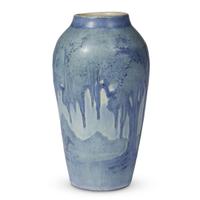 Newcomb College pottery vase Modeler, Joseph Meyer (1848-1931), decorater, Anna Frances Simpson