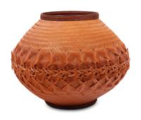 A Japanese Ikebana Bamboo Flower Arranging Basket