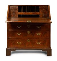 A George II Walnut Slant Front Desk — LATE 18TH/EARLY 19TH CENTURY