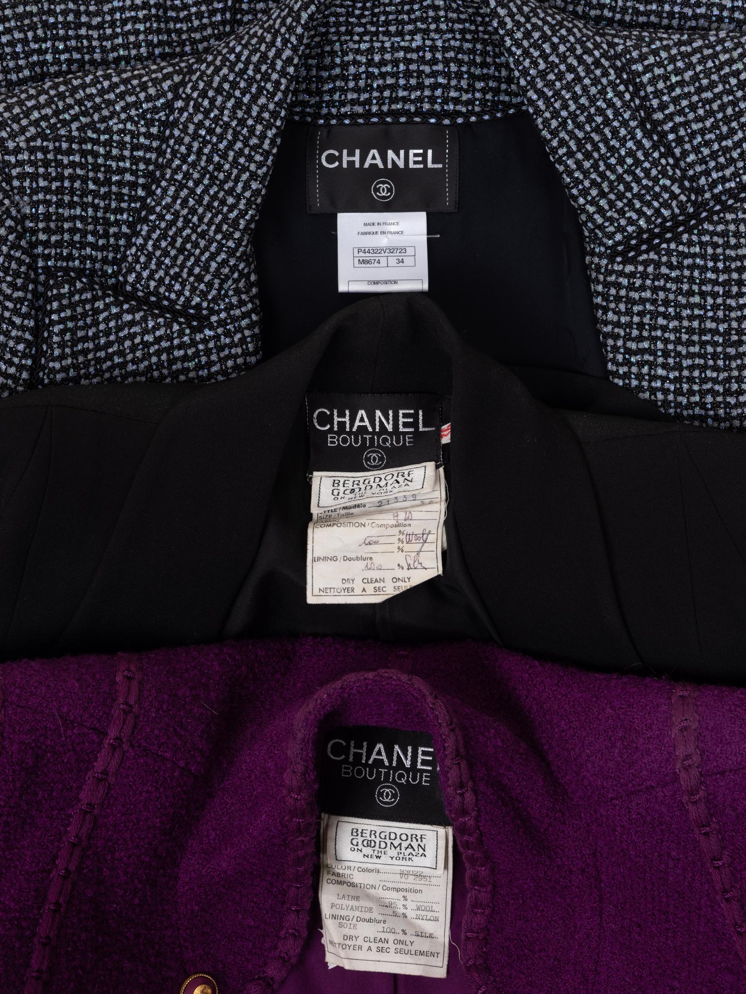 Three Chanel Jackets, 1990s