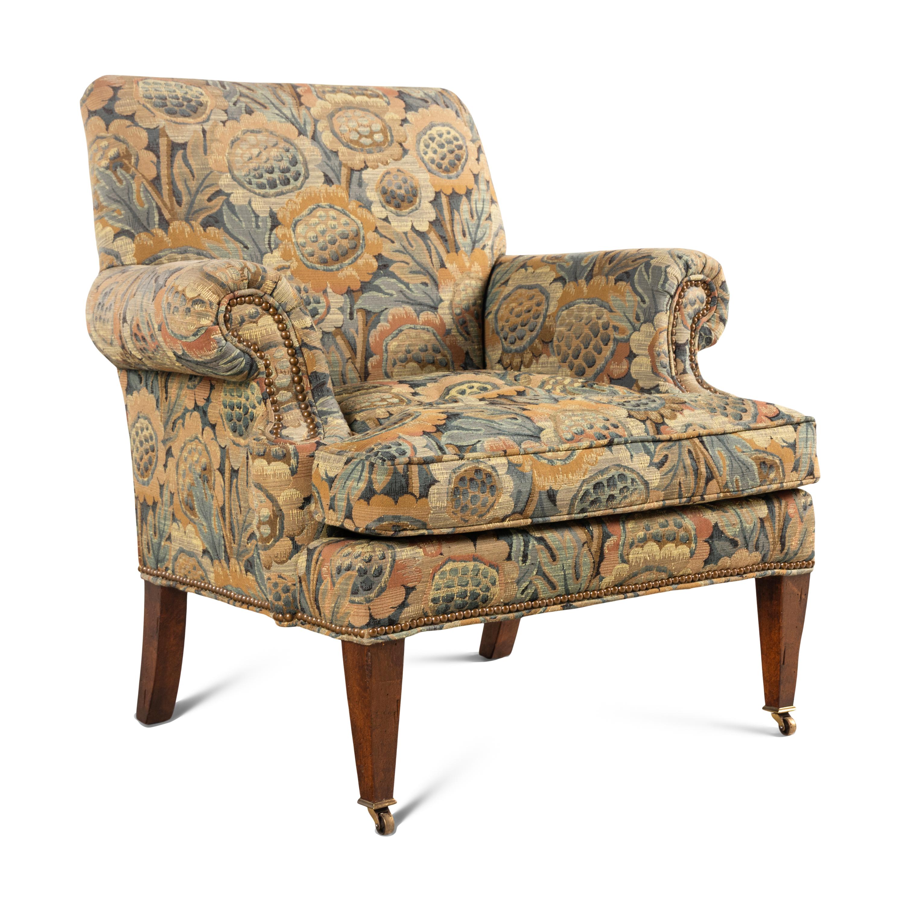 A Georgian Style Upholstered Armchair