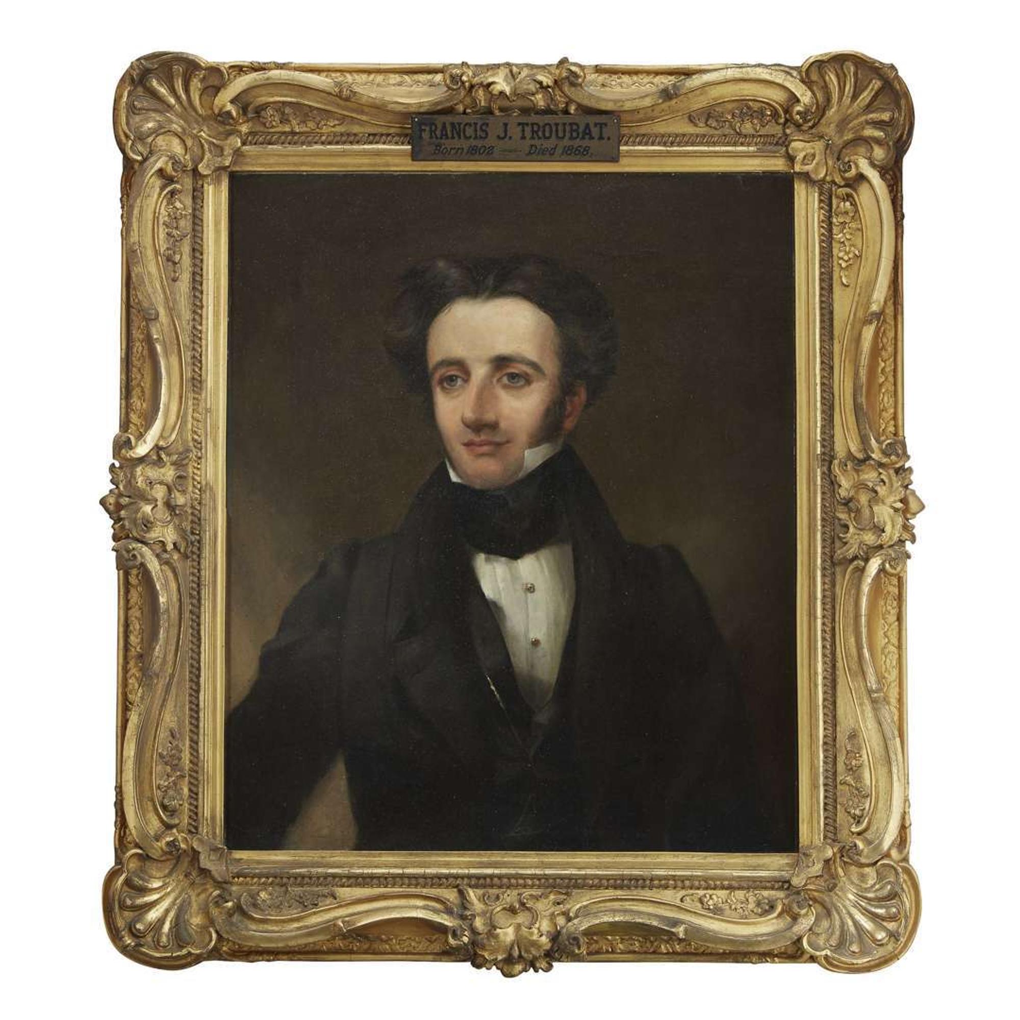 American School 19th century Portrait of Francis Joseph Troubat (1802-1868)