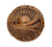 A Century of Progress Cast Resin Paperweight Diameter 3 1/2 inches. — CIRCA 1933