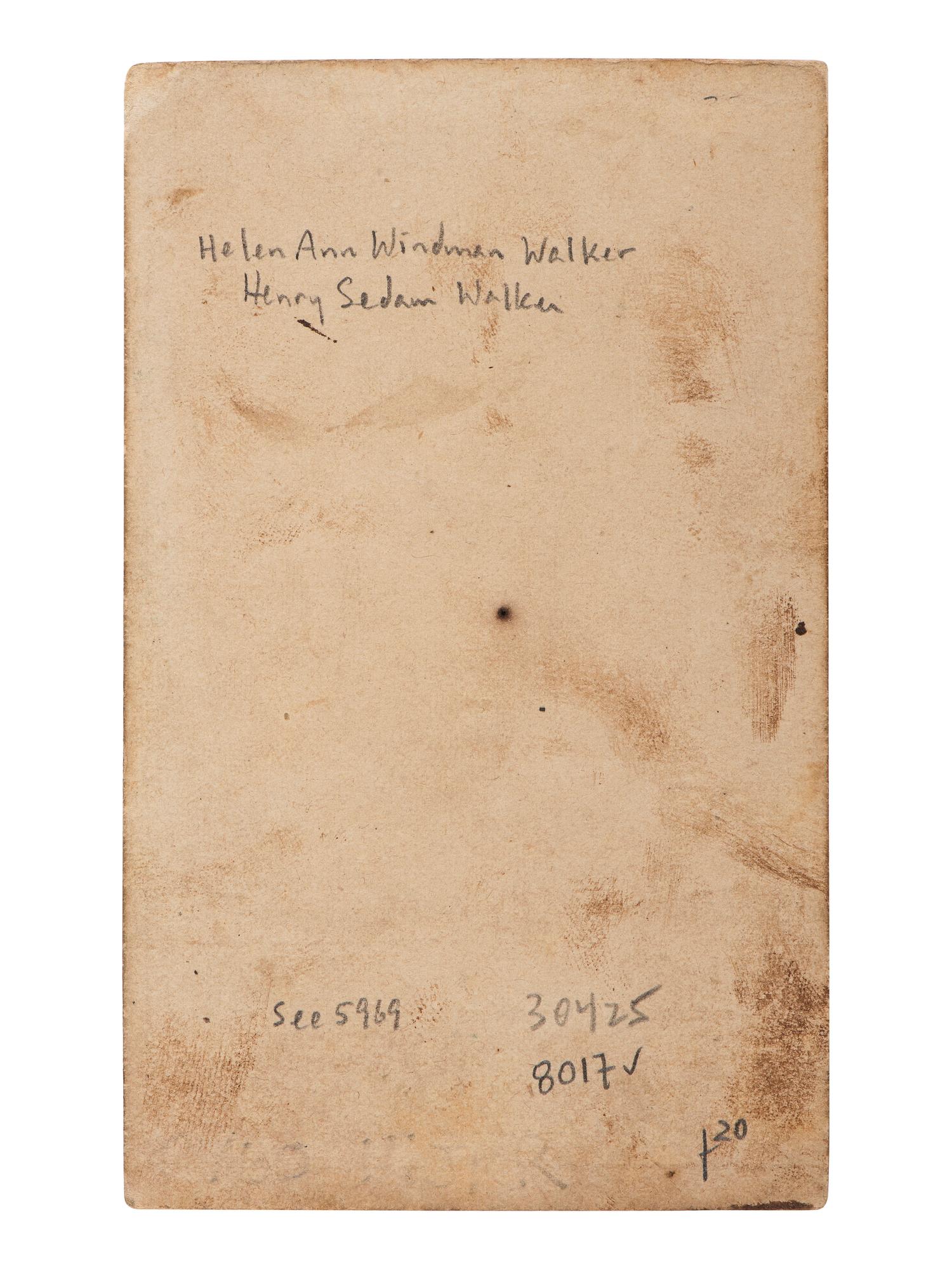 [AFRICAN AMERICANA - EARLY PHOTOGRAPHY]. White and Black Twins . CDV of Hellen Ann Windman Walker and Henry Sedam Walker. Pittsburgh, PA: L.A. Phillips, 1868.