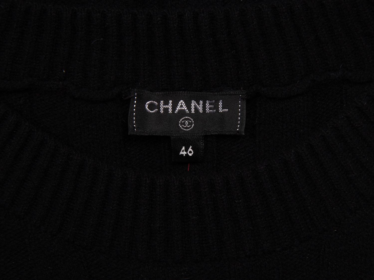 Chanel, Black Wool Knit Dress