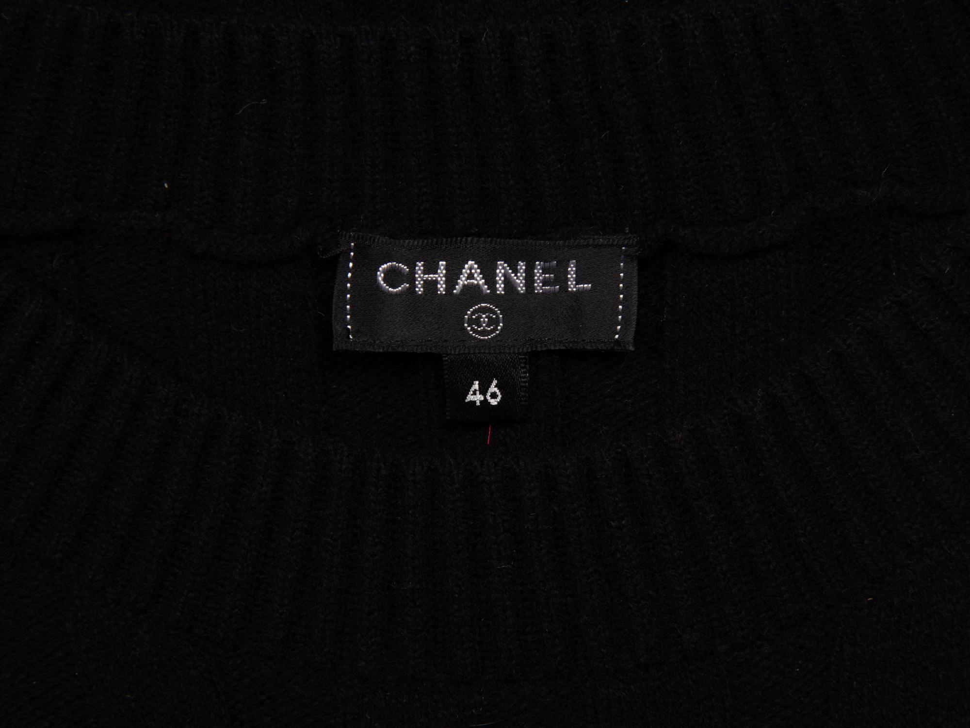 Chanel, Black Wool Knit Dress
