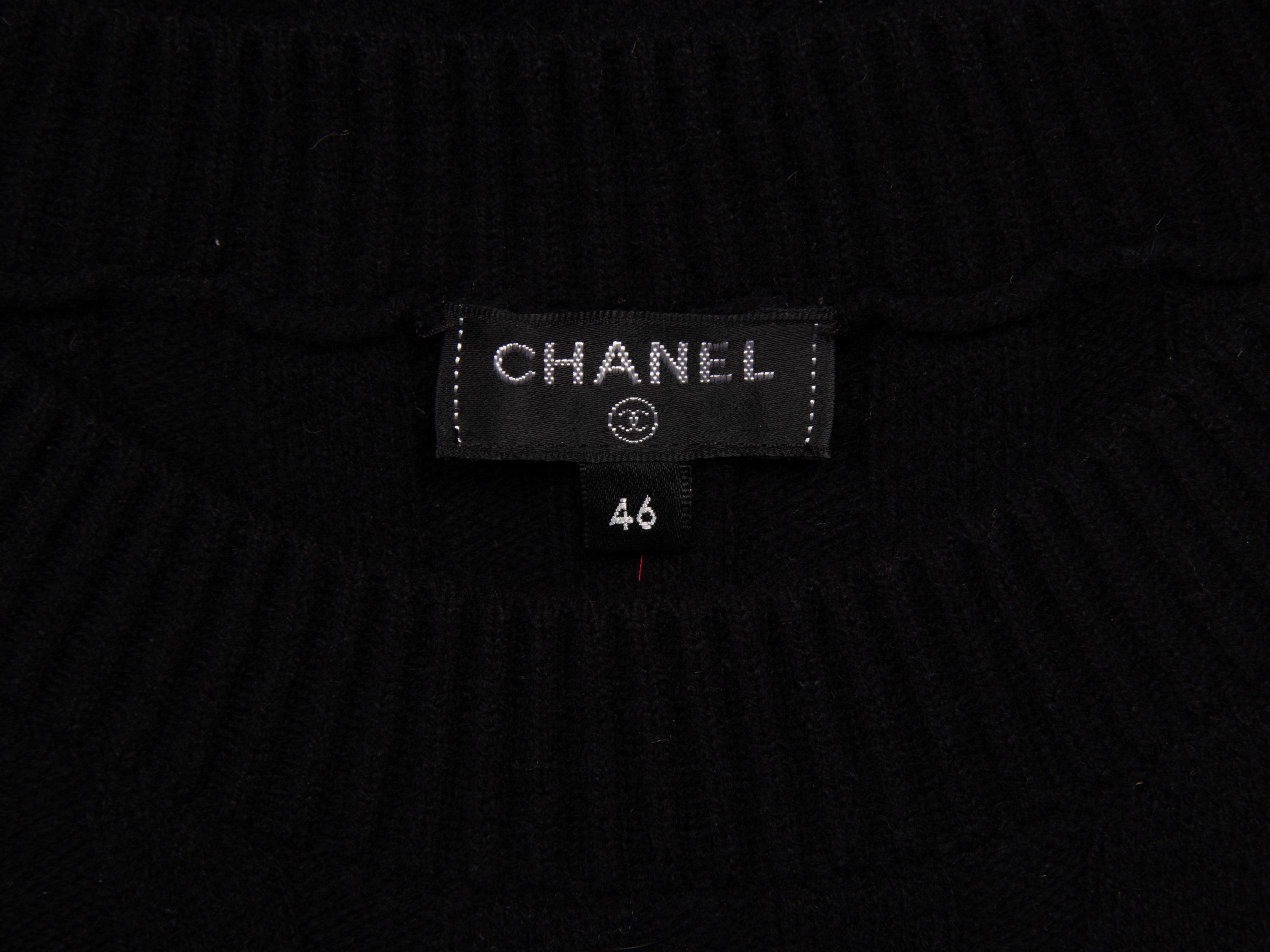 Chanel, Black Wool Knit Dress