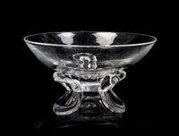 A Steuben Glass Footed Bowl Diameter 8 inches. — SECOND HALF 20TH CENTURY