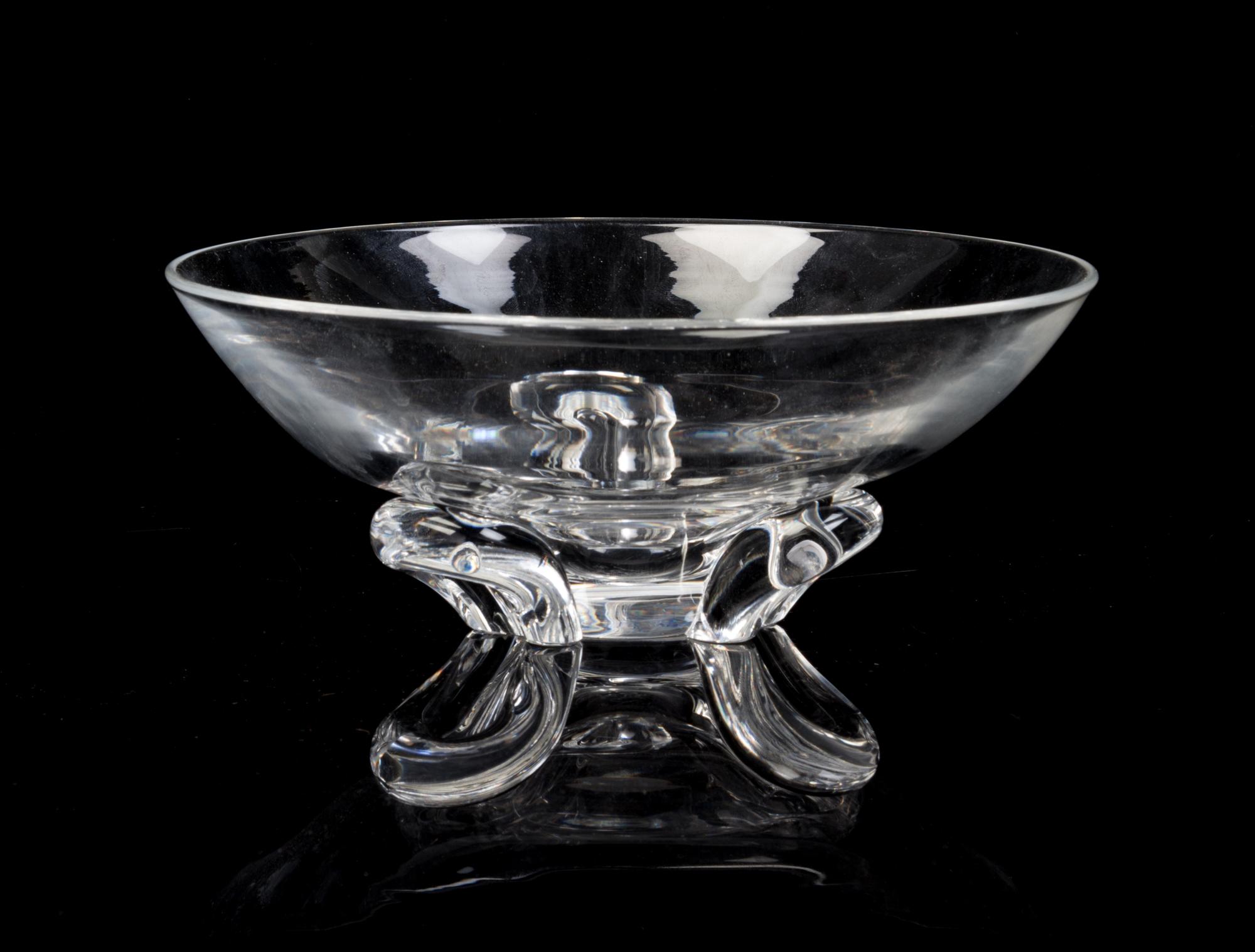 A Steuben Glass Footed Bowl Diameter 8 inches. — SECOND HALF 20TH CENTURY