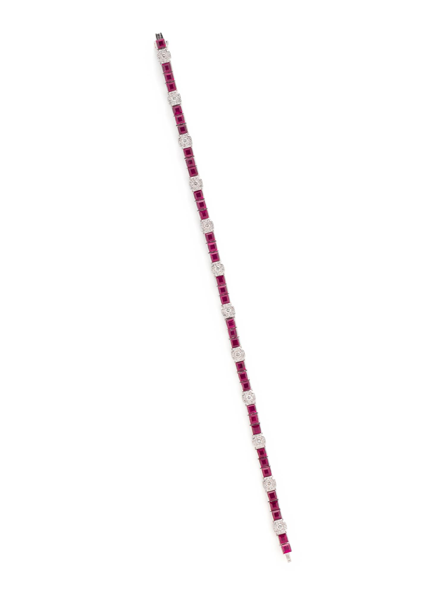 RUBY AND DIAMOND BRACELET