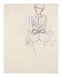 Group of Fifteen Geoffrey Beene Fashion Sketches , by Alfredo Cabrera