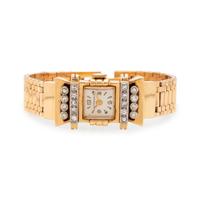 14K YELLOW GOLD AND DIAMOND WRISTWATCH