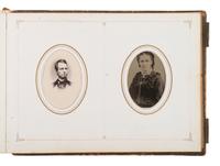 [Early Photo] Album related to photographer Francis Mowrey incl Image of Himself Dressed as a Woman