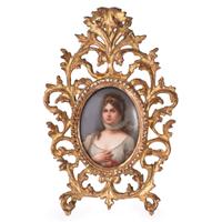 Two German Porcelain Portrait Plaques