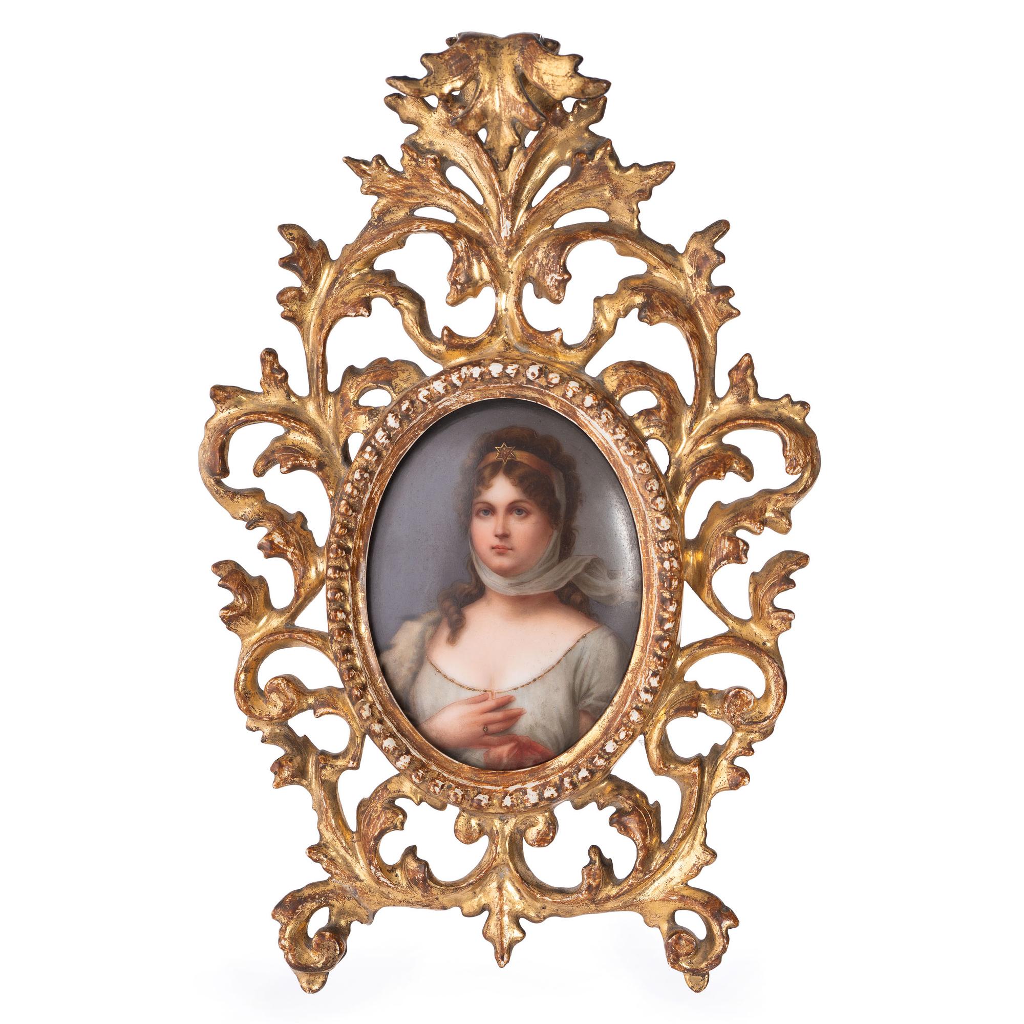 Two German Porcelain Portrait Plaques