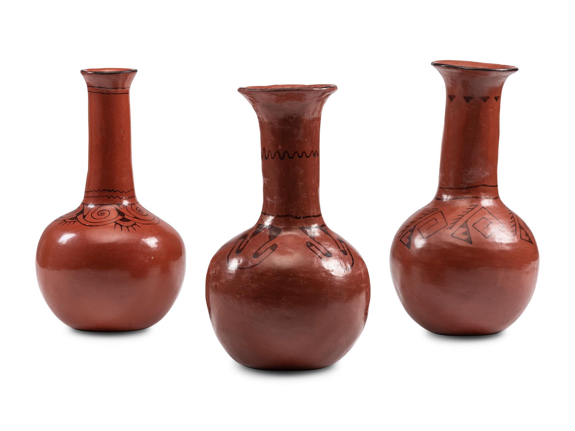 Redware Pottery Vase, PLUS