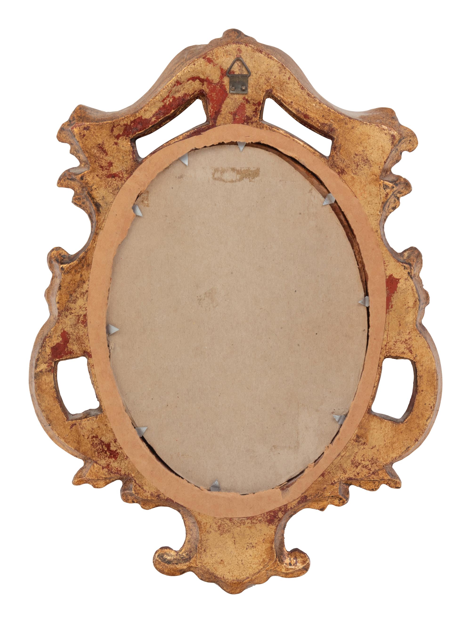 A Continental Porcelain Plaque in a Giltwood Frame