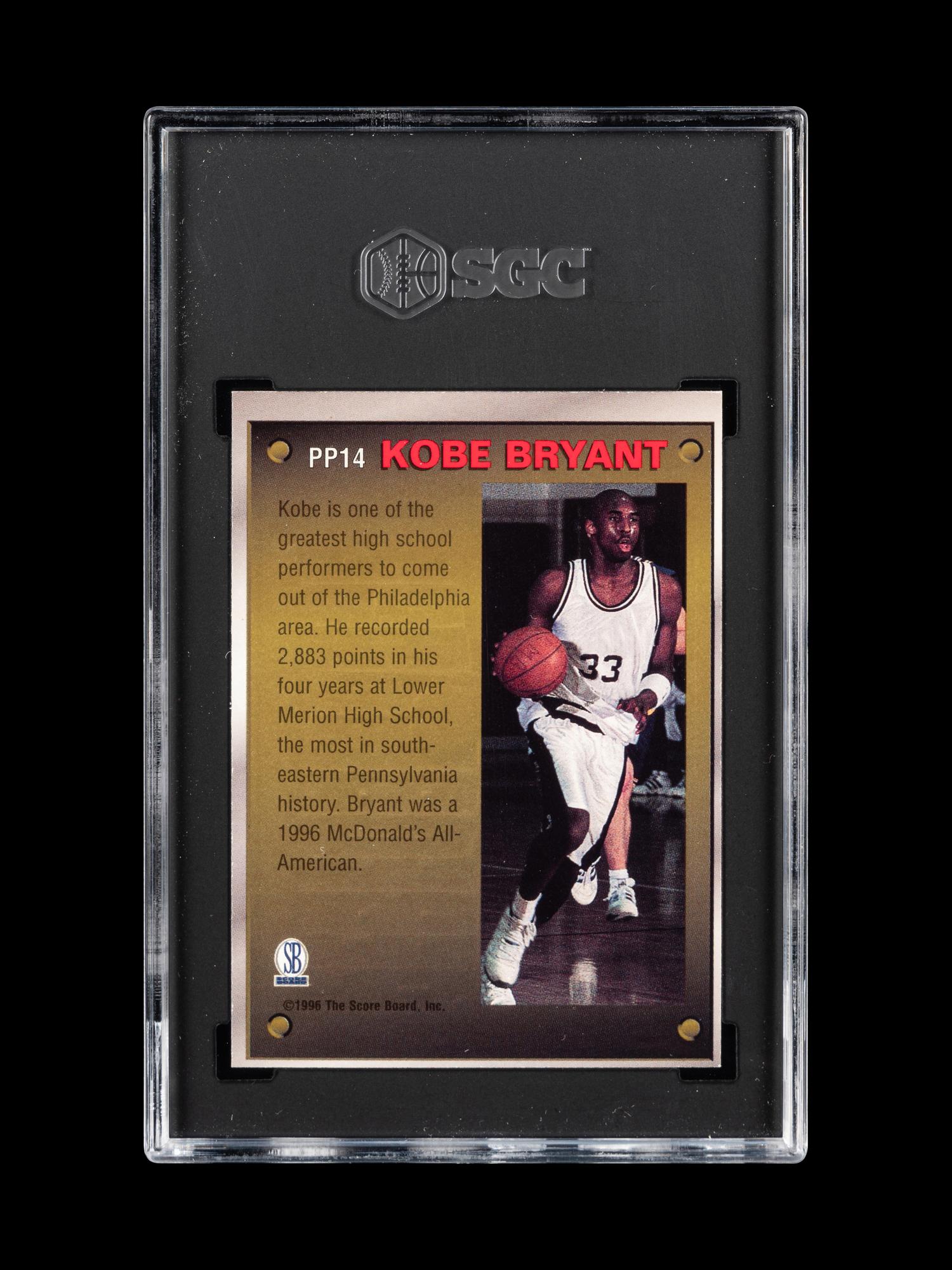 A Group of 1996-97 Score Board Autographed BK Pure Performance Kobe Bryant Rookie Basketball Cards No. PP14 (BGS 8.5 NM+); No. PP14 Gold (SGC 9 MINT)