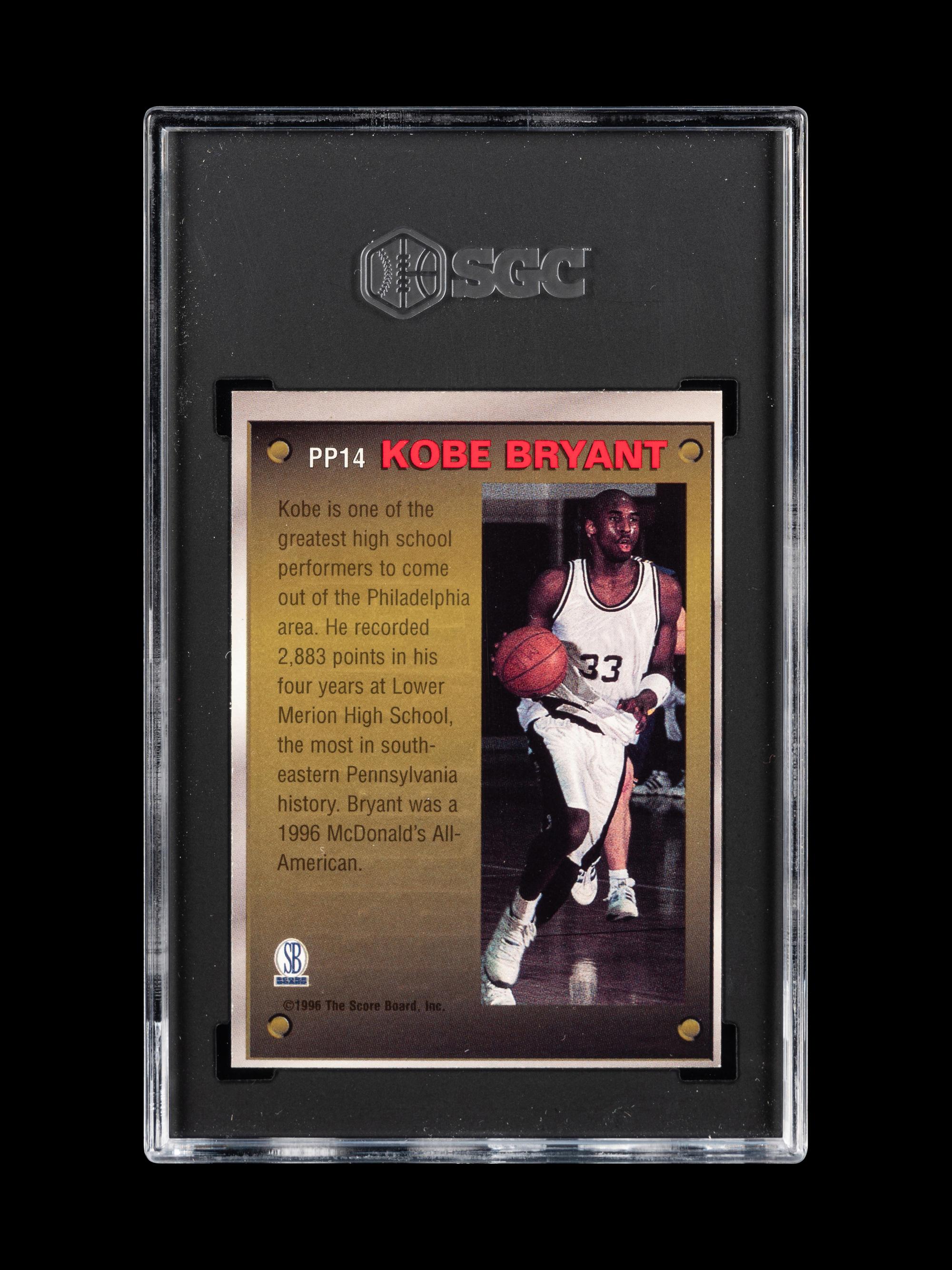 A Group of 1996-97 Score Board Autographed BK Pure Performance Kobe Bryant Rookie Basketball Cards No. PP14 (BGS 8.5 NM+); No. PP14 Gold (SGC 9 MINT)