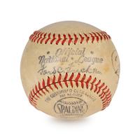 An Uncommon Hall of Fame Umpire Bill Klem Signed Autograph Baseball (PSA Letter)