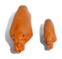 Two Leather Hippos