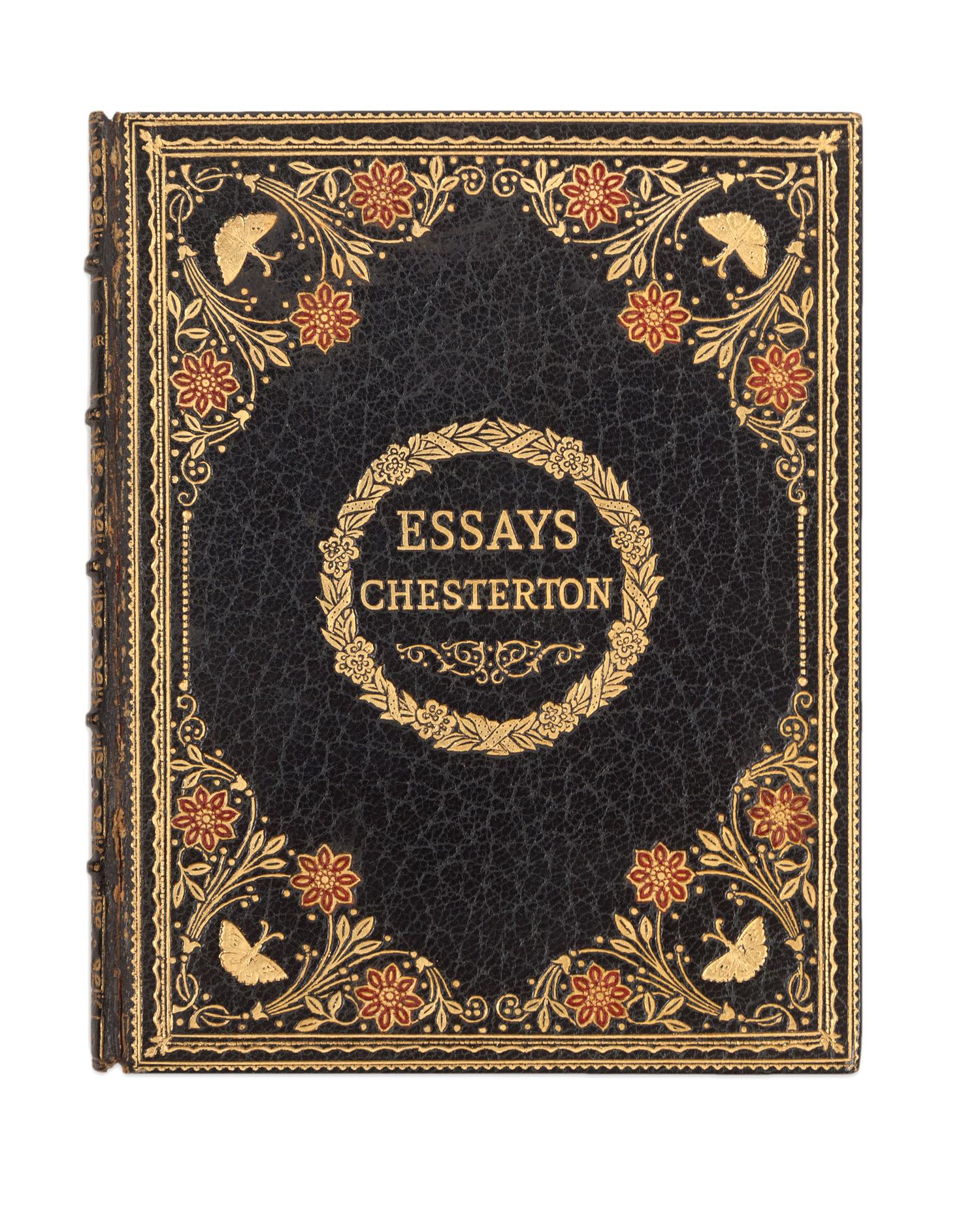 [SANGORSKI & SUTCLIFFE BINDING]. CHESTERTON, Gilbert Keith (1874-1936). Five Types: A Book of Essays . London, 1910.